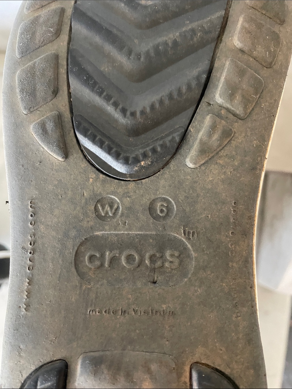 CROCS Black Rain Boots with Cream Trim - Picture 7 of 16